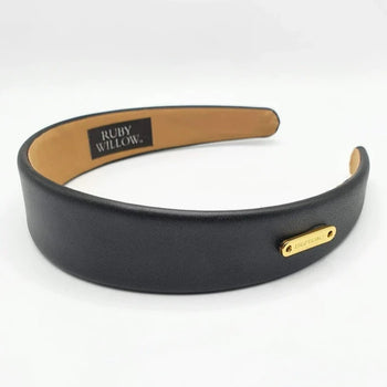 Veronica Faux Leather Band Black